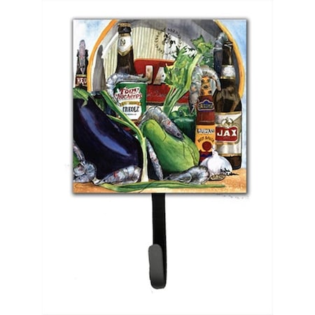 Carolines Treasures Eggplant And New Orleans Beers Leash Holder Or Key Hook 1007SH4